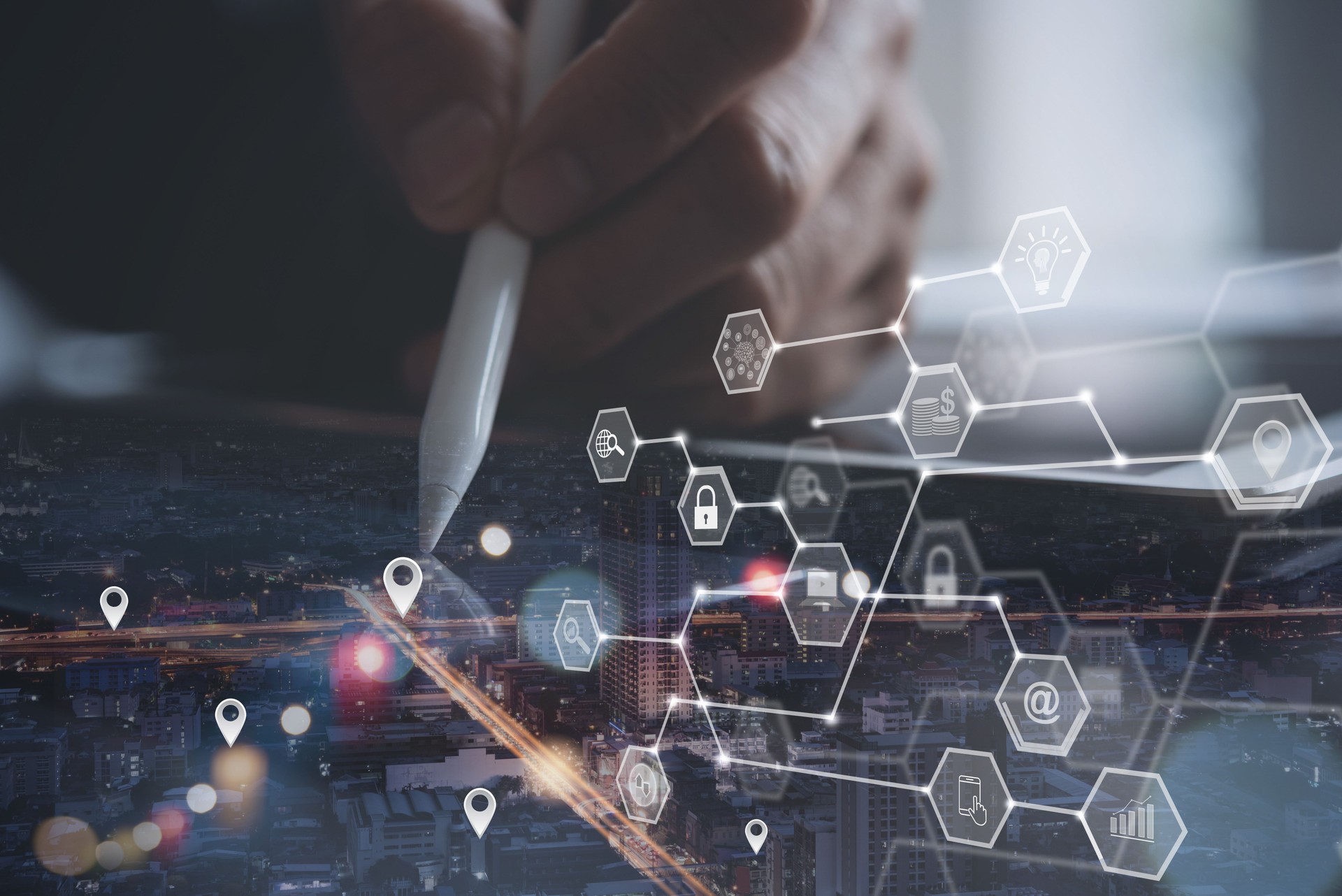 Analyse de stratégie d’affaires, plan de marketing numérique, concept de business intelligence (Bi)